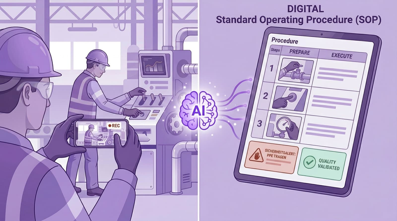Video-to-SOP: AI-generated work instructions from process videos