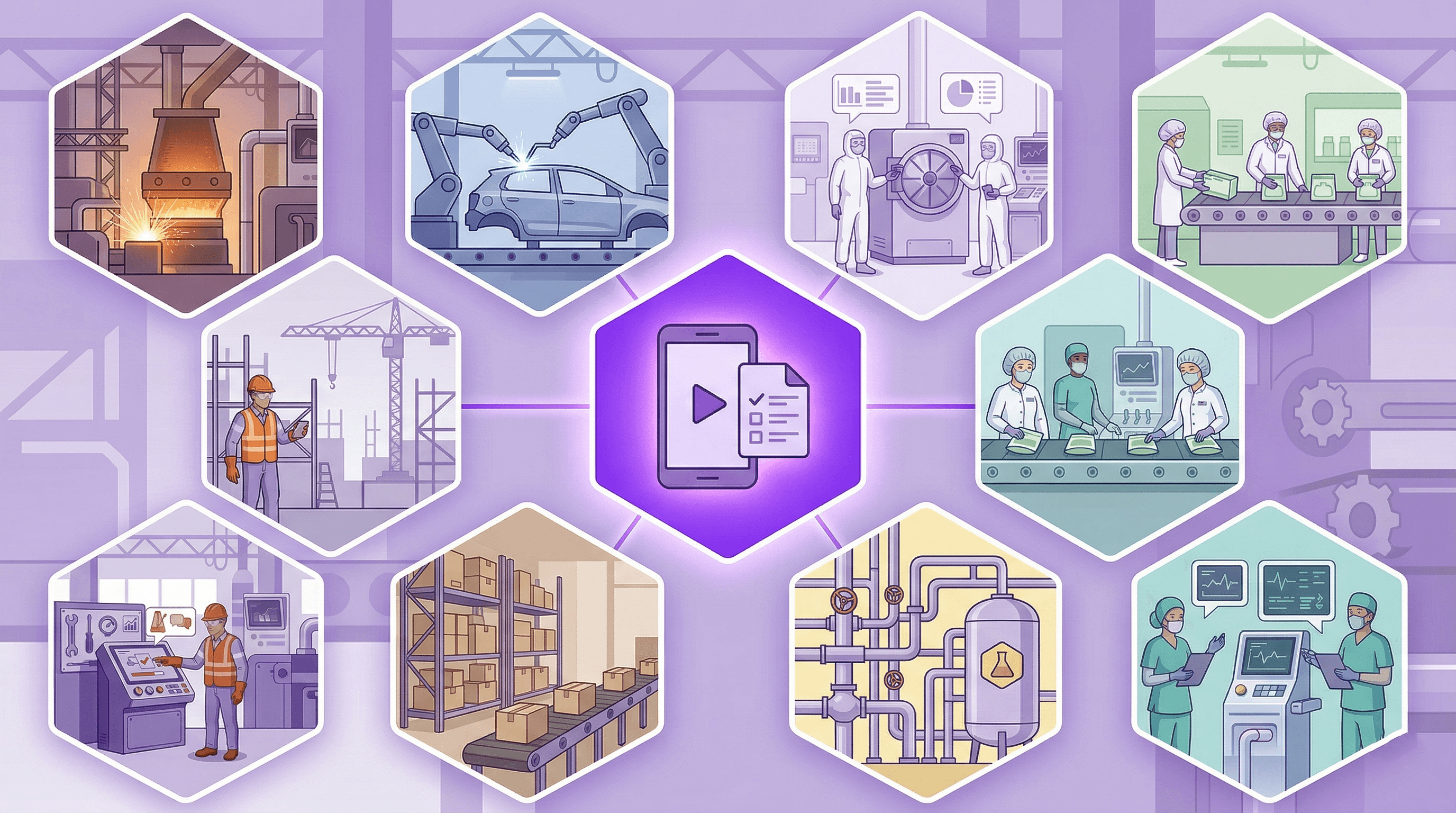 Soperion Branchen: Video-to-SOP für jede Industrie